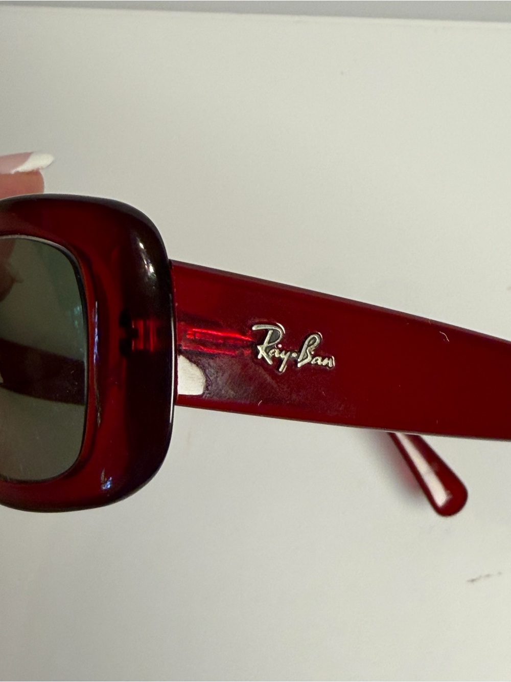 Ray-Ban Women's Burgundy Rectangle Sunglasses Frames Only - Picture 4 of 6
